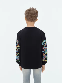 AMIRI BONES SCRIBBLE LONG SLEEVE TEE