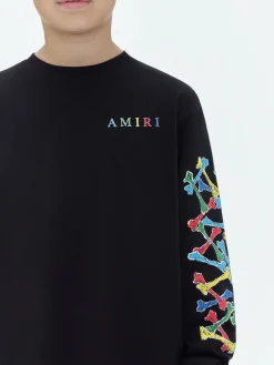 AMIRI BONES SCRIBBLE LONG SLEEVE TEE