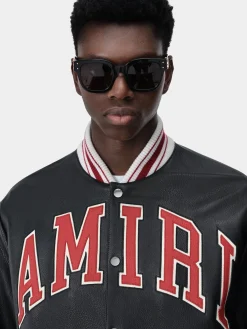 AMIRI LEATHER BOMBER