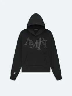 AMIRI STAGGERED LOGO HOODIE