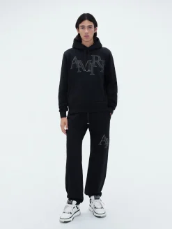 AMIRI STAGGERED LOGO HOODIE
