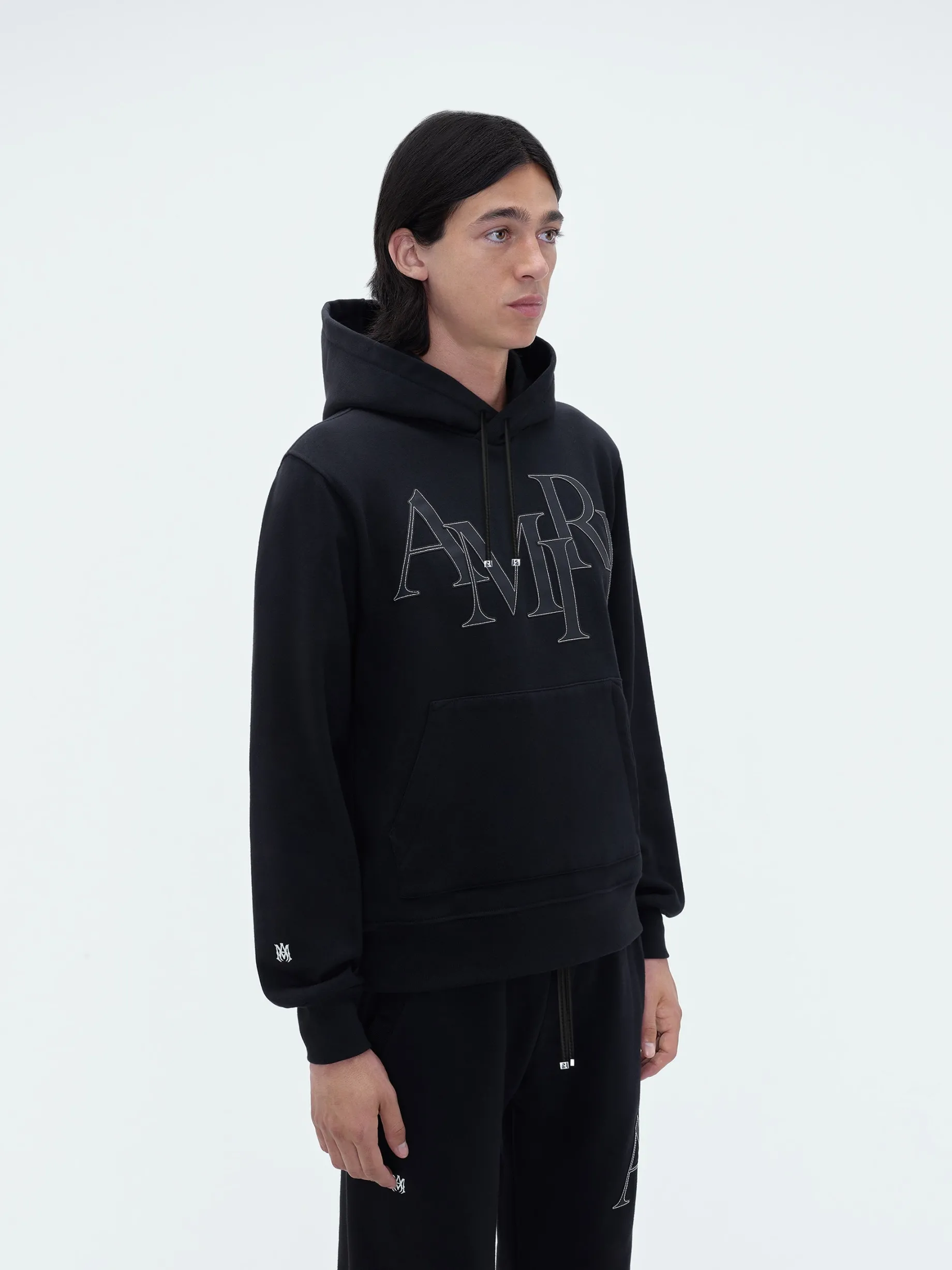 AMIRI STAGGERED LOGO HOODIE