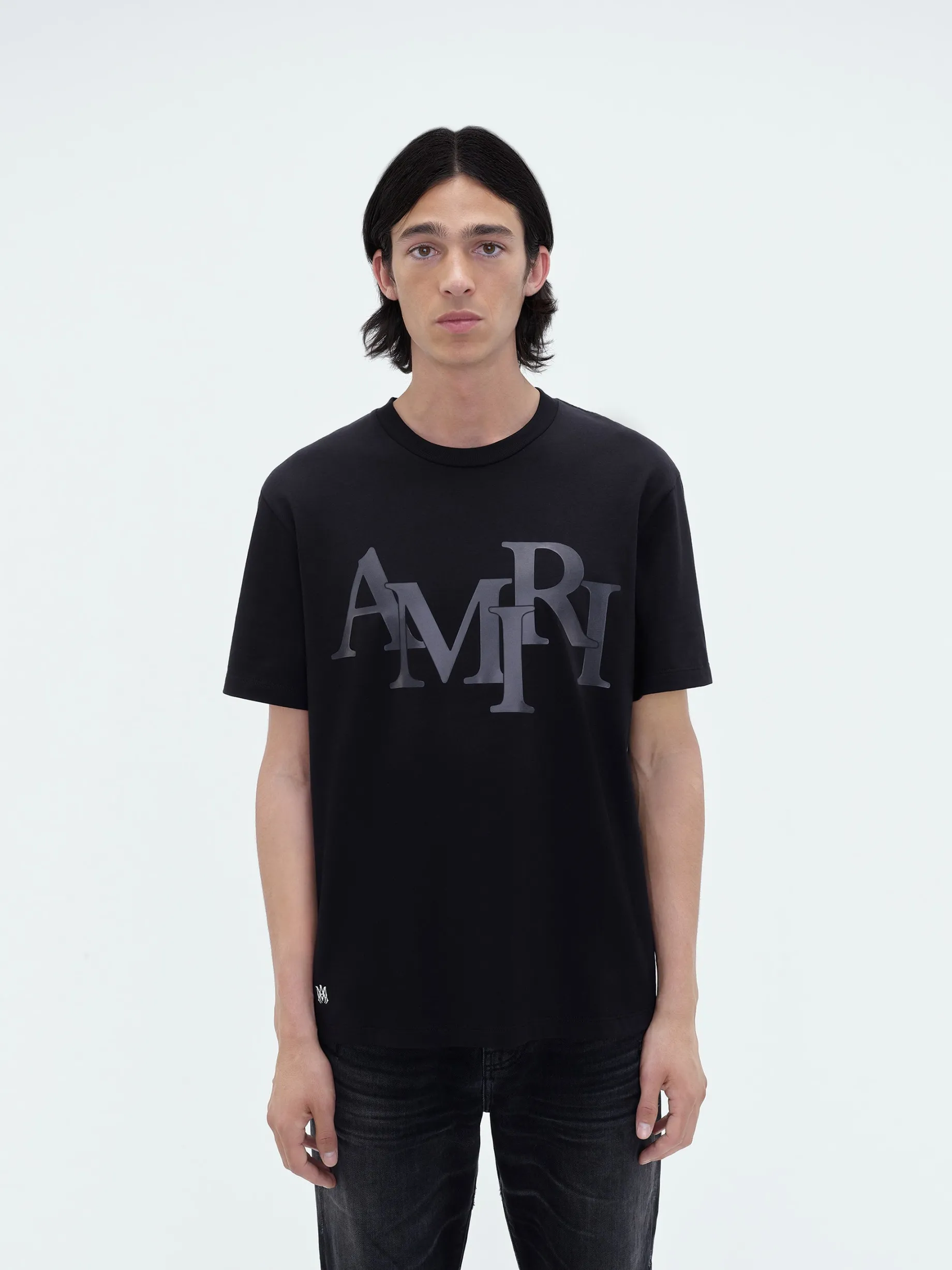 AMIRI STAGGERED LOGO TEE