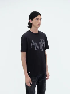 AMIRI STAGGERED LOGO TEE