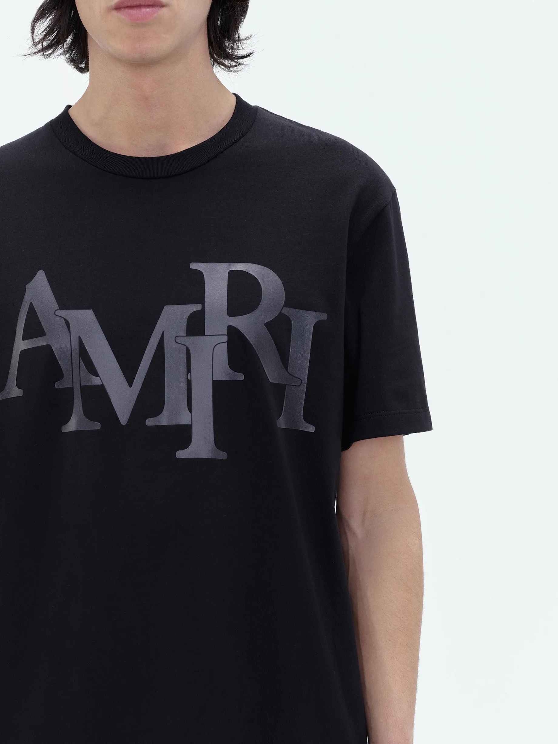 AMIRI STAGGERED LOGO TEE