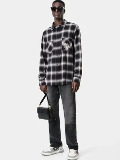 AMIRI SWIRL FLANNEL SHIRT