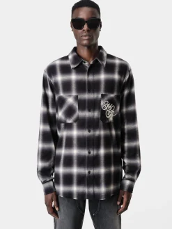AMIRI SWIRL FLANNEL SHIRT