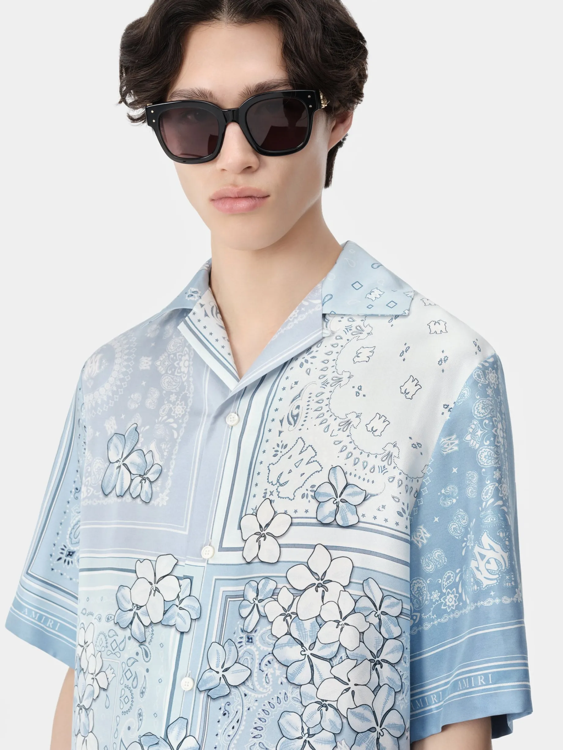 BANDANA FLORAL BOWLING SHIRT