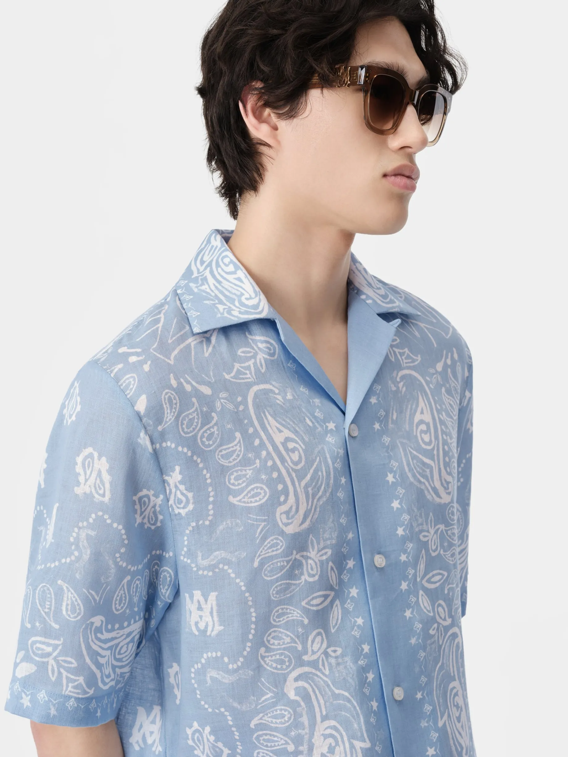 BANDANA WATERCOLOR CAMP SHIRT