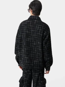 FLECK TWEED PADDED OVERSHIRT
