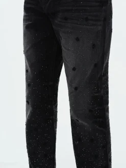 FLORAL CRYSTAL STRAIGHT JEAN