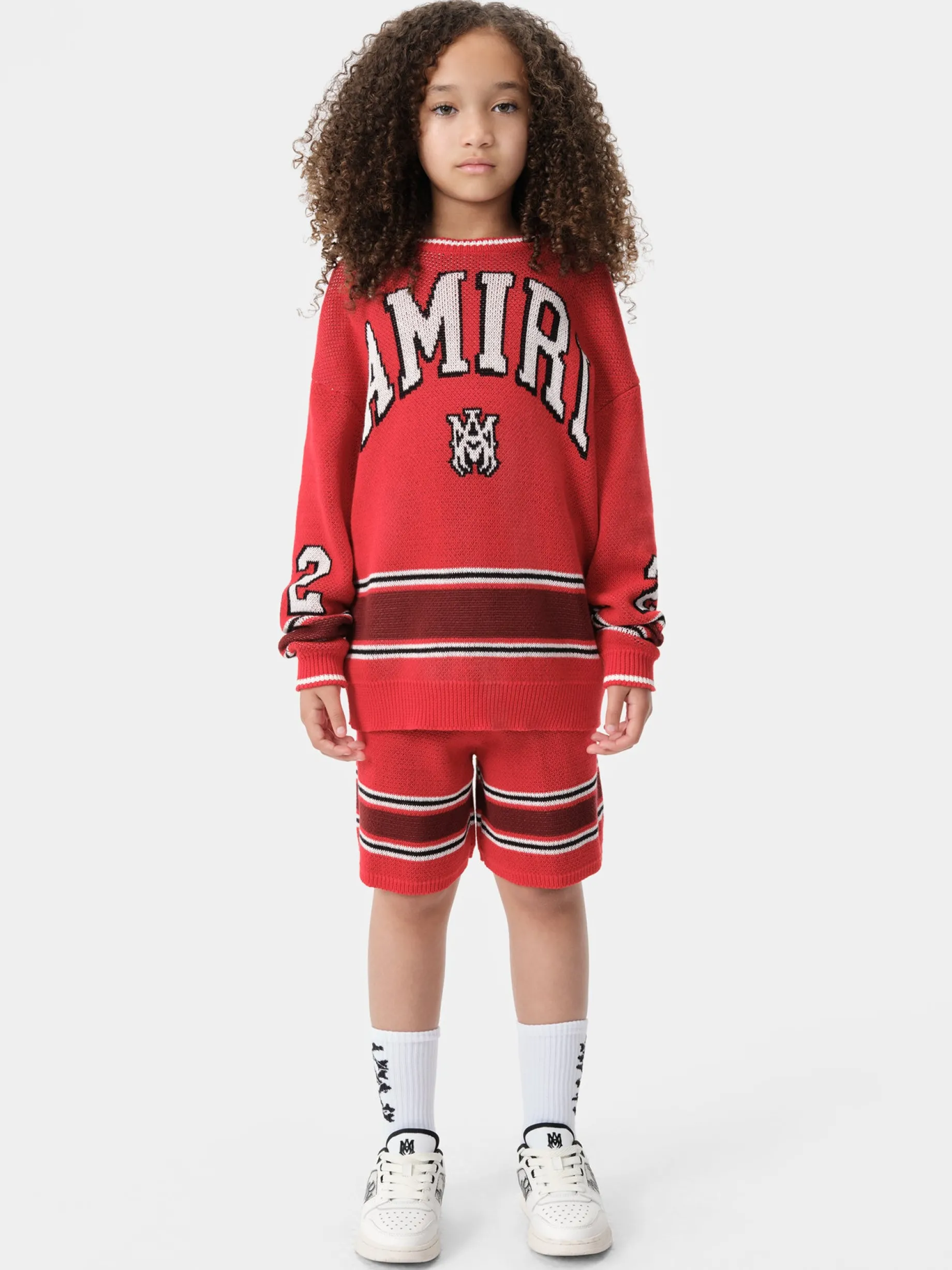 KIDS' AMIRI 22 STRIPE CREW