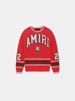 KIDS' AMIRI 22 STRIPE CREW