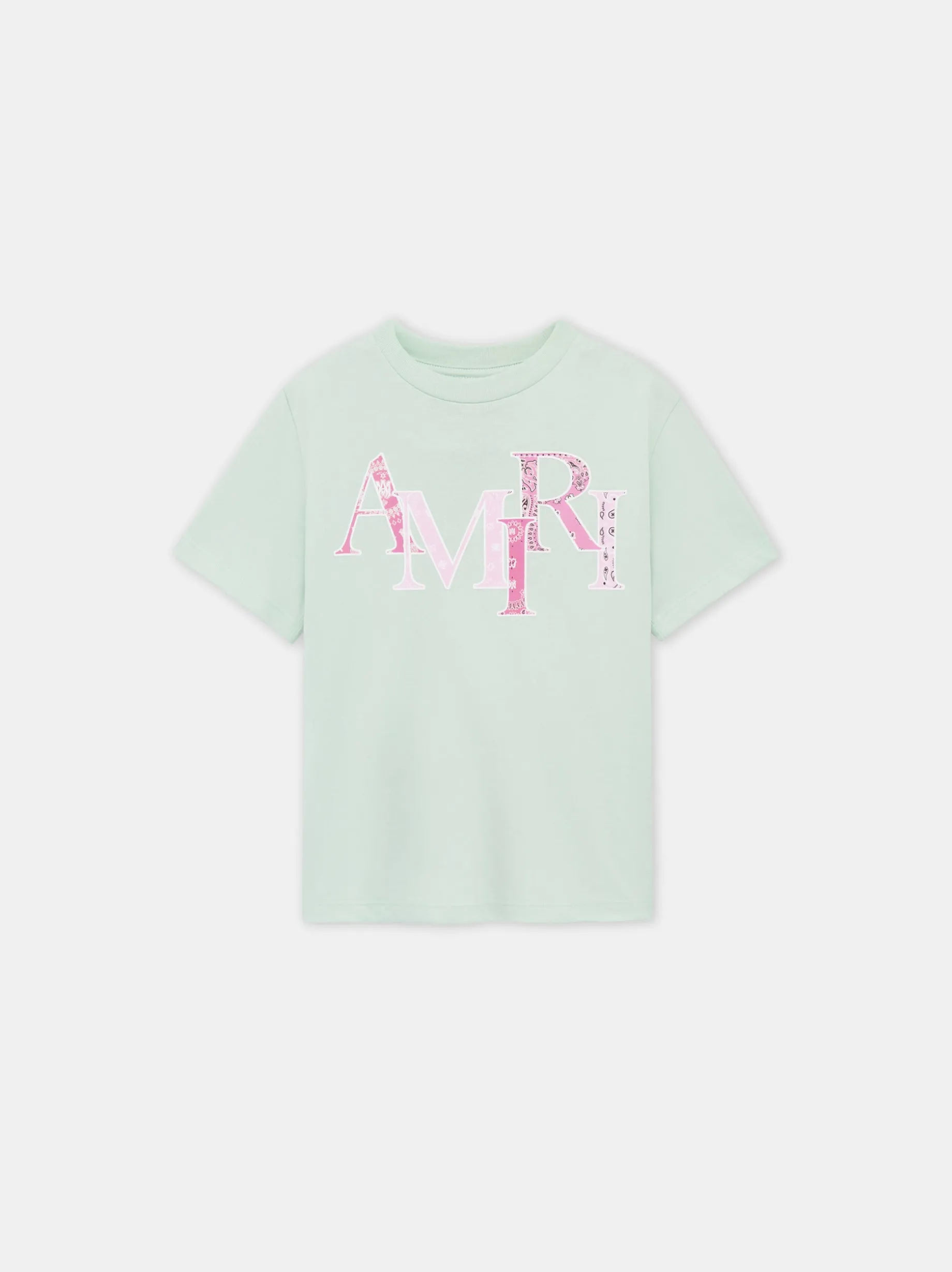 KIDS' AMIRI BANDANA STAGGERED TEE