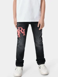 KIDS' BANDANA STAGGERED LOGO JEAN