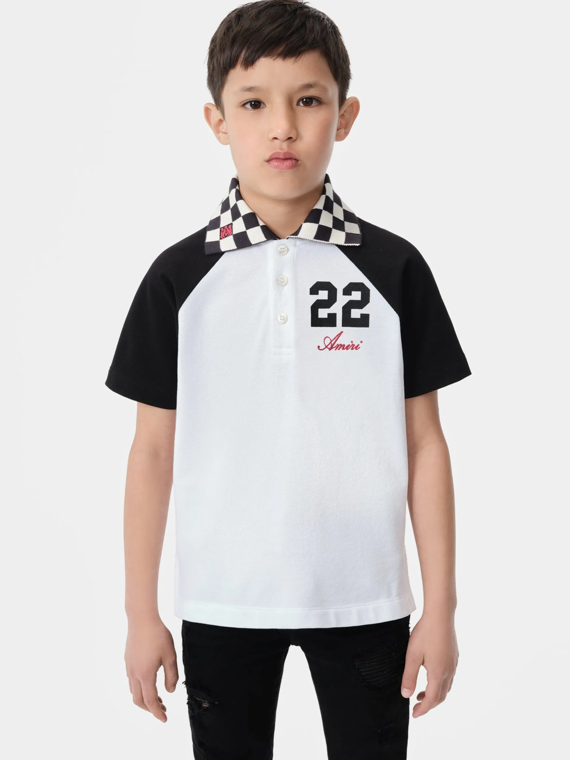 KIDS' MA CHECKERED 22 POLO