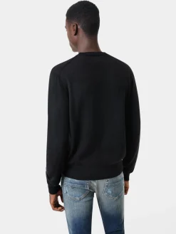 LONG SLEEVE CREW-BLACK