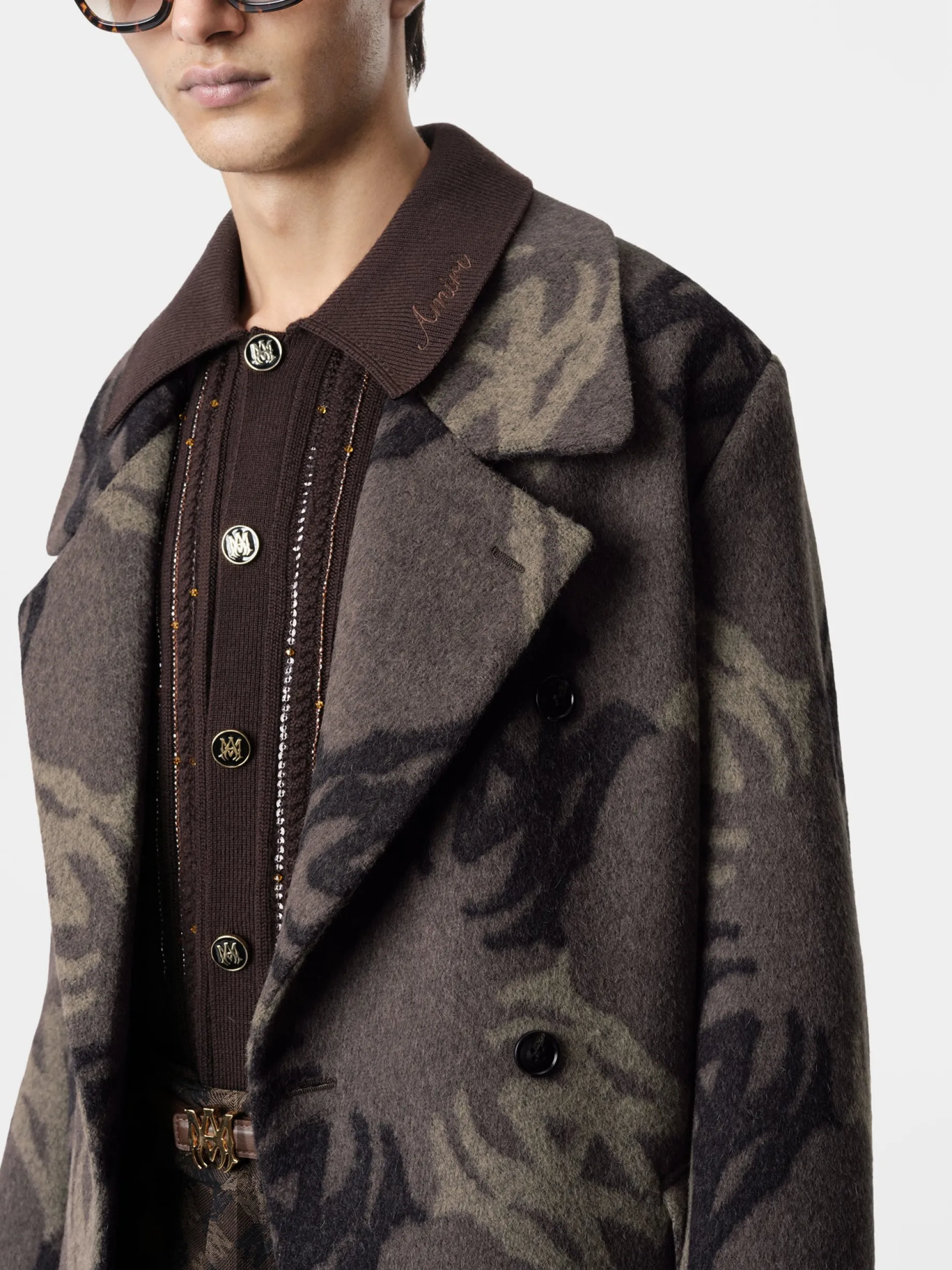 MA QUAD BRUSHED DOUBLE-BREASTED OVERCOAT