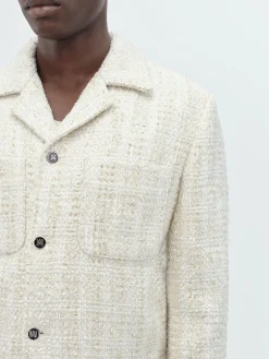 SEQUIN BOUCLE SHIRT JACKET
