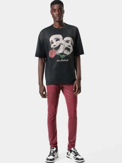 SERIF LOGO WAX SKINNY JEAN