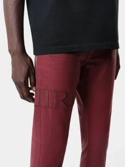 SERIF LOGO WAX SKINNY JEAN