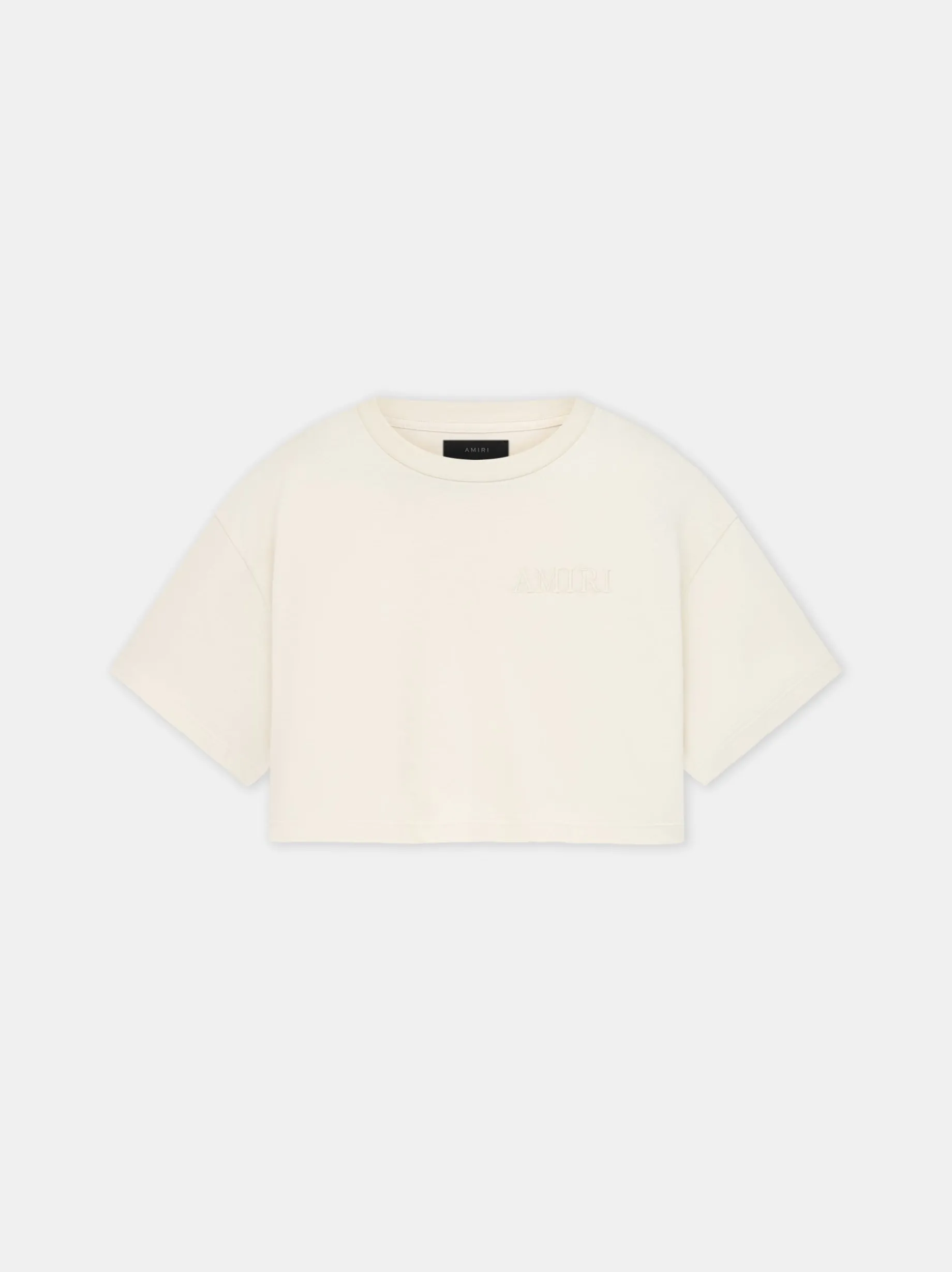 WOMEN'S AMIRI EMBROIDERED CROPPED TEE