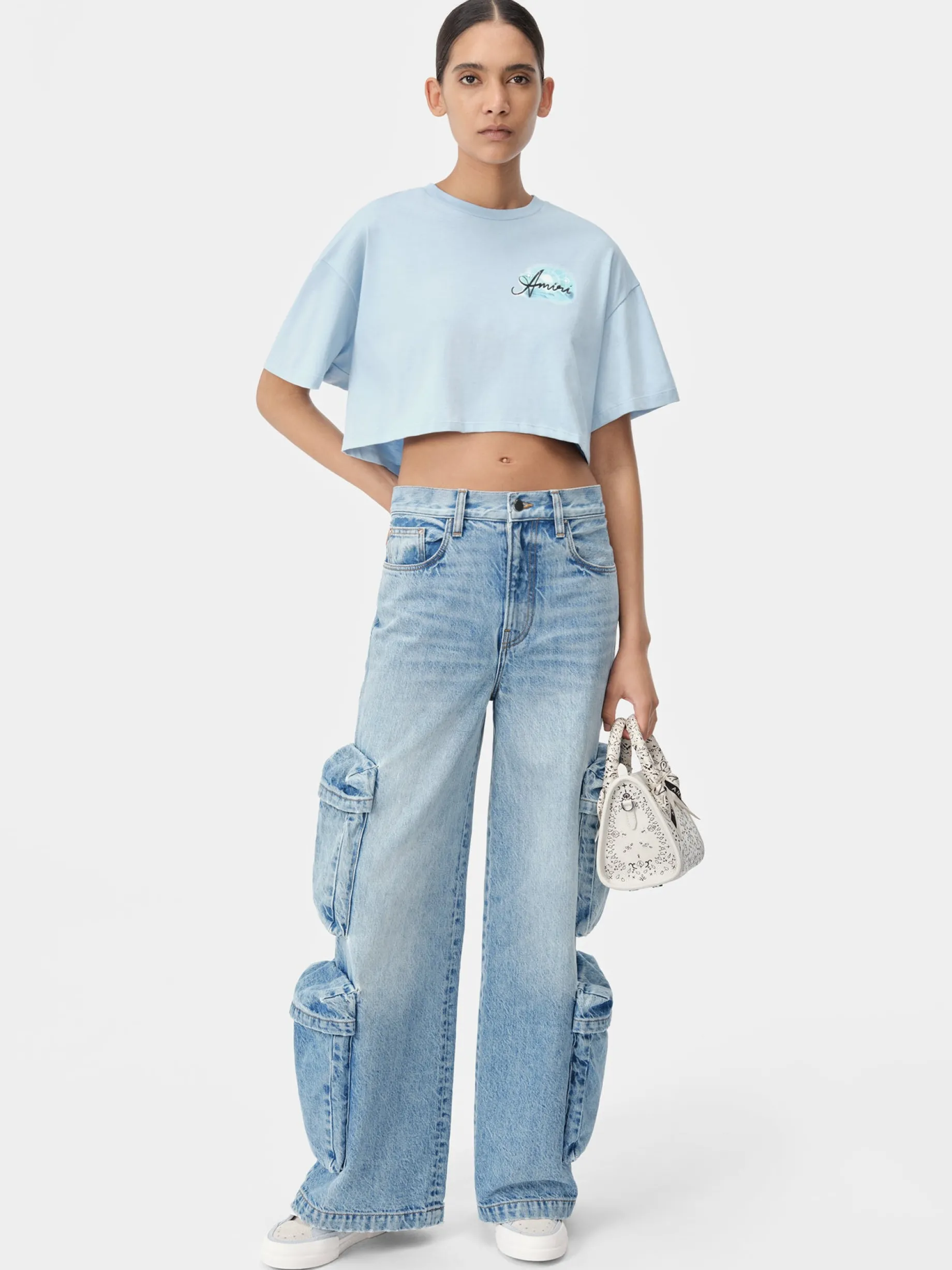 WOMEN'S AMIRI PARADISE AIRBRUSH TEE
