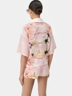 WOMEN'S AMIRI PARADISE CROCHET POLO