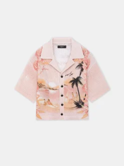 WOMEN'S AMIRI PARADISE CROCHET POLO