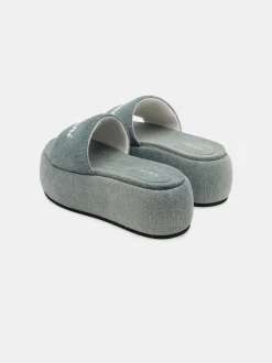 WOMEN'S AMIRI PLATFORM DENIM SANDAL