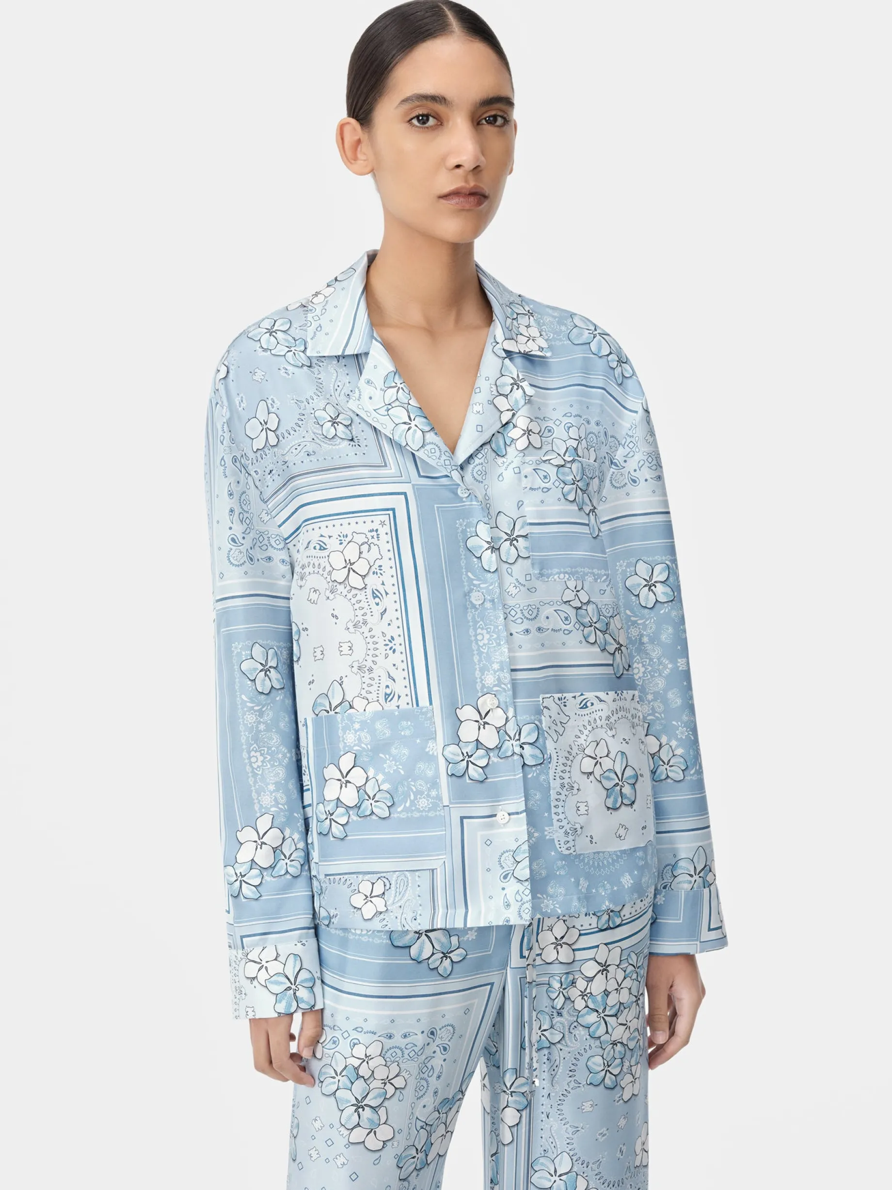 WOMEN'S BANDANA FLORAL PJ SHIRT