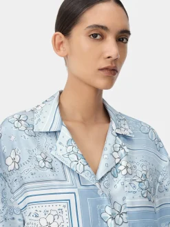 WOMEN'S BANDANA FLORAL PJ SHIRT