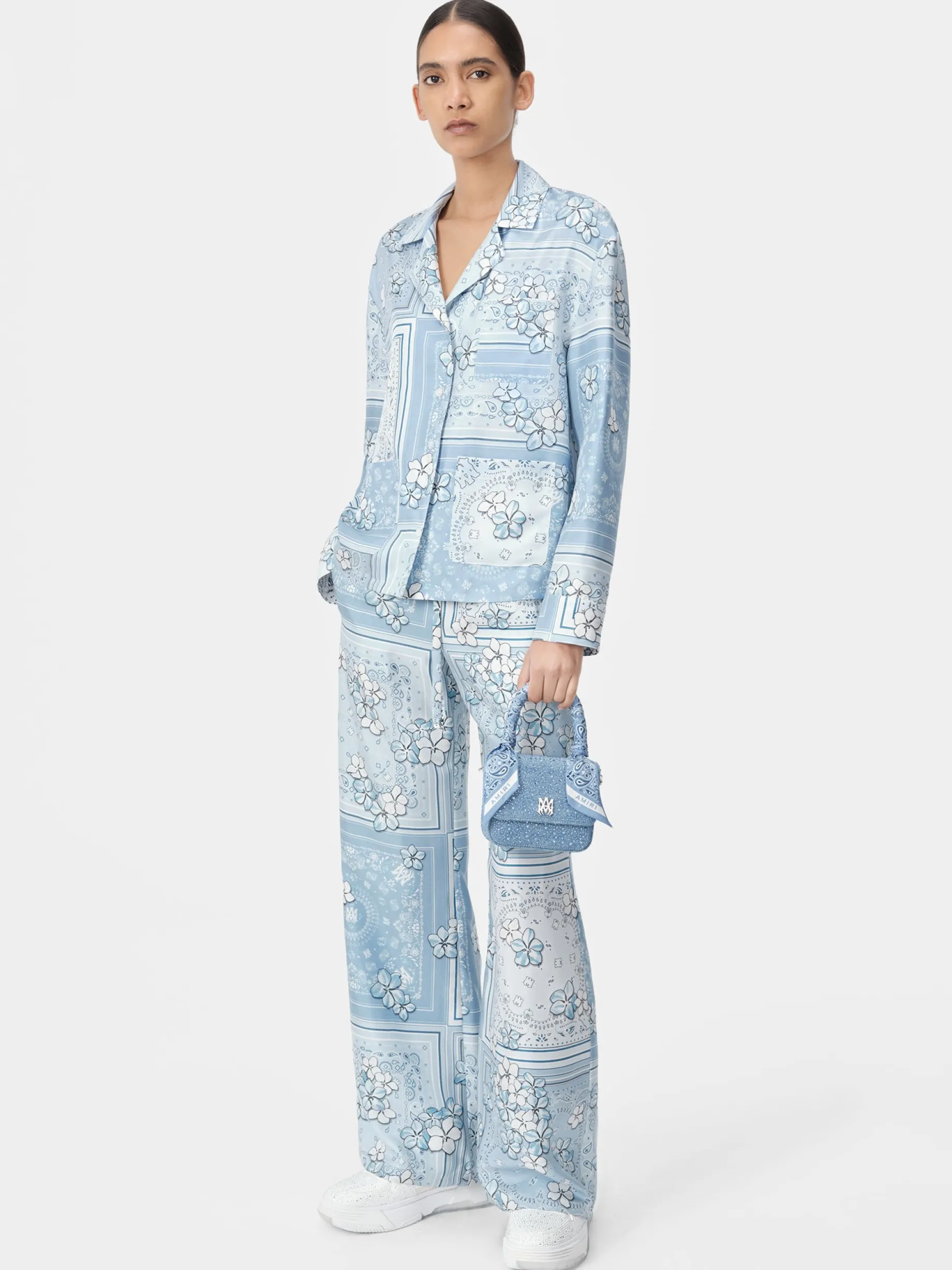 WOMEN'S BANDANA FLORAL PJ SHIRT