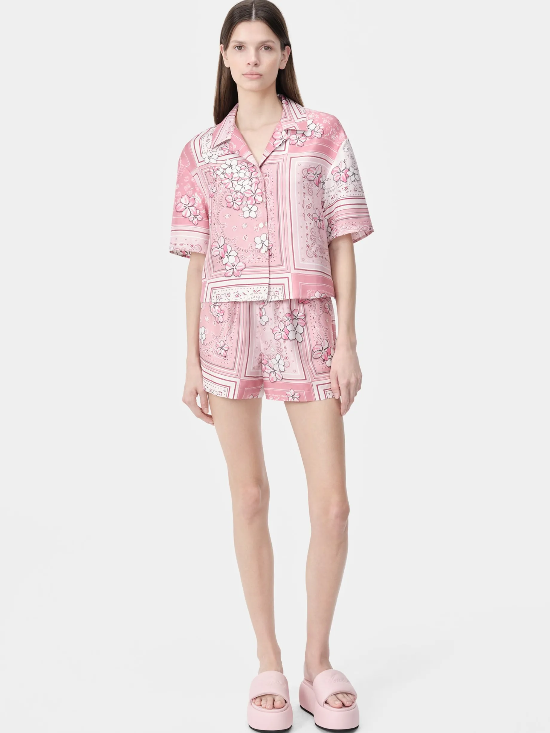 WOMEN'S BANDANA FLORAL SHIRT
