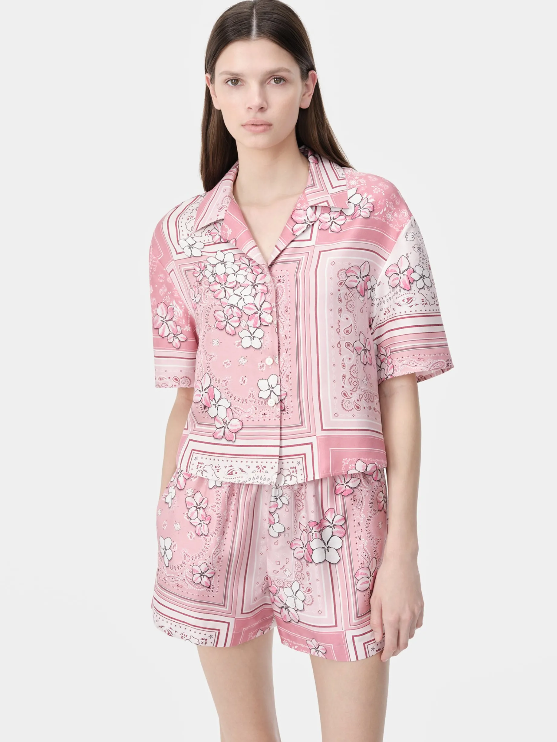 WOMEN'S BANDANA FLORAL SHIRT