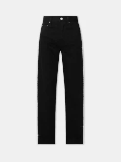 WOMEN'S CRYSTAL STRIPE WIDE STRAIGHT