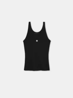WOMEN'S MA EMBROIDERED RIBBED TANK