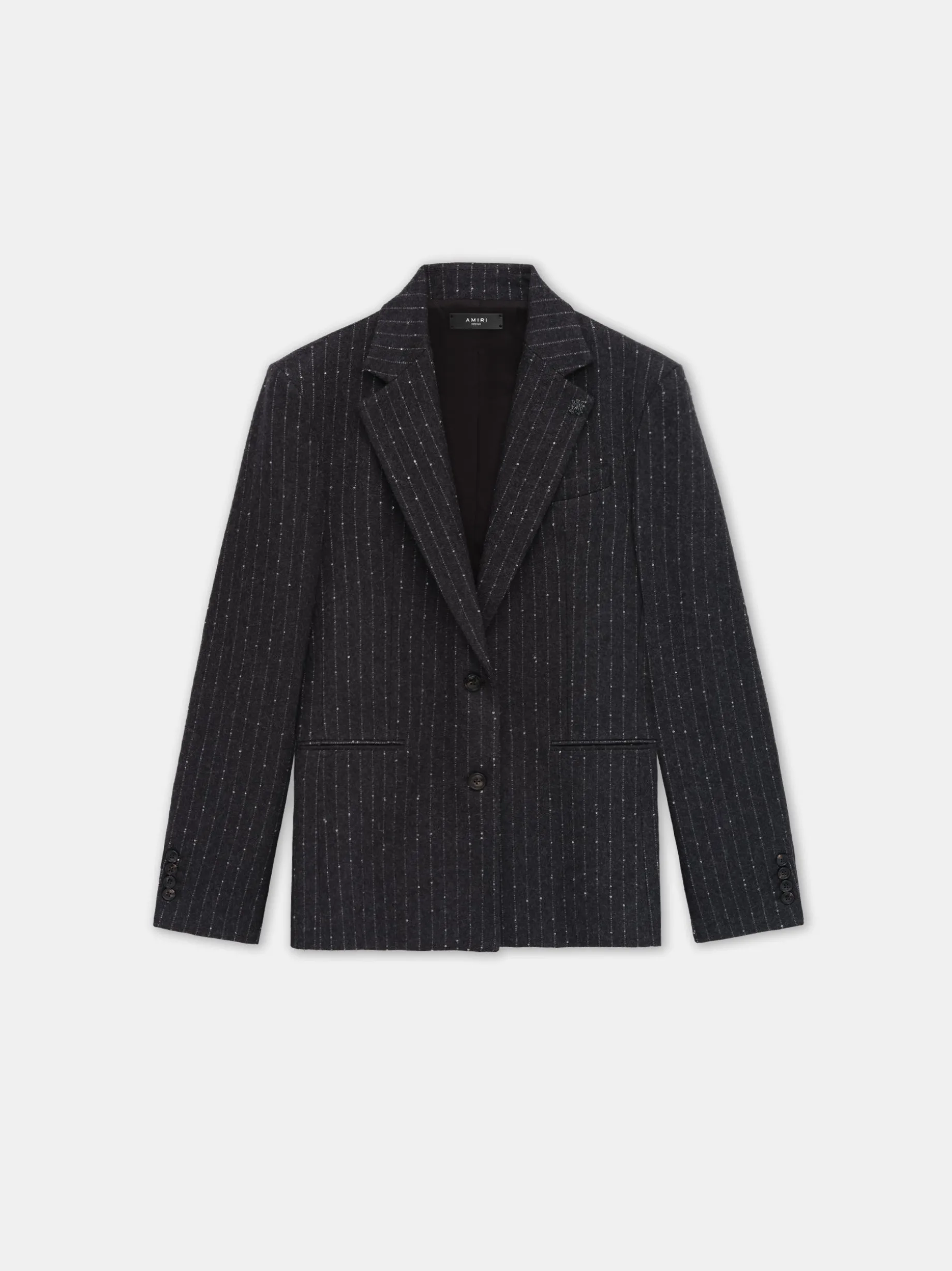 WOMEN'S SEQUIN PINSTRIPE BLAZER