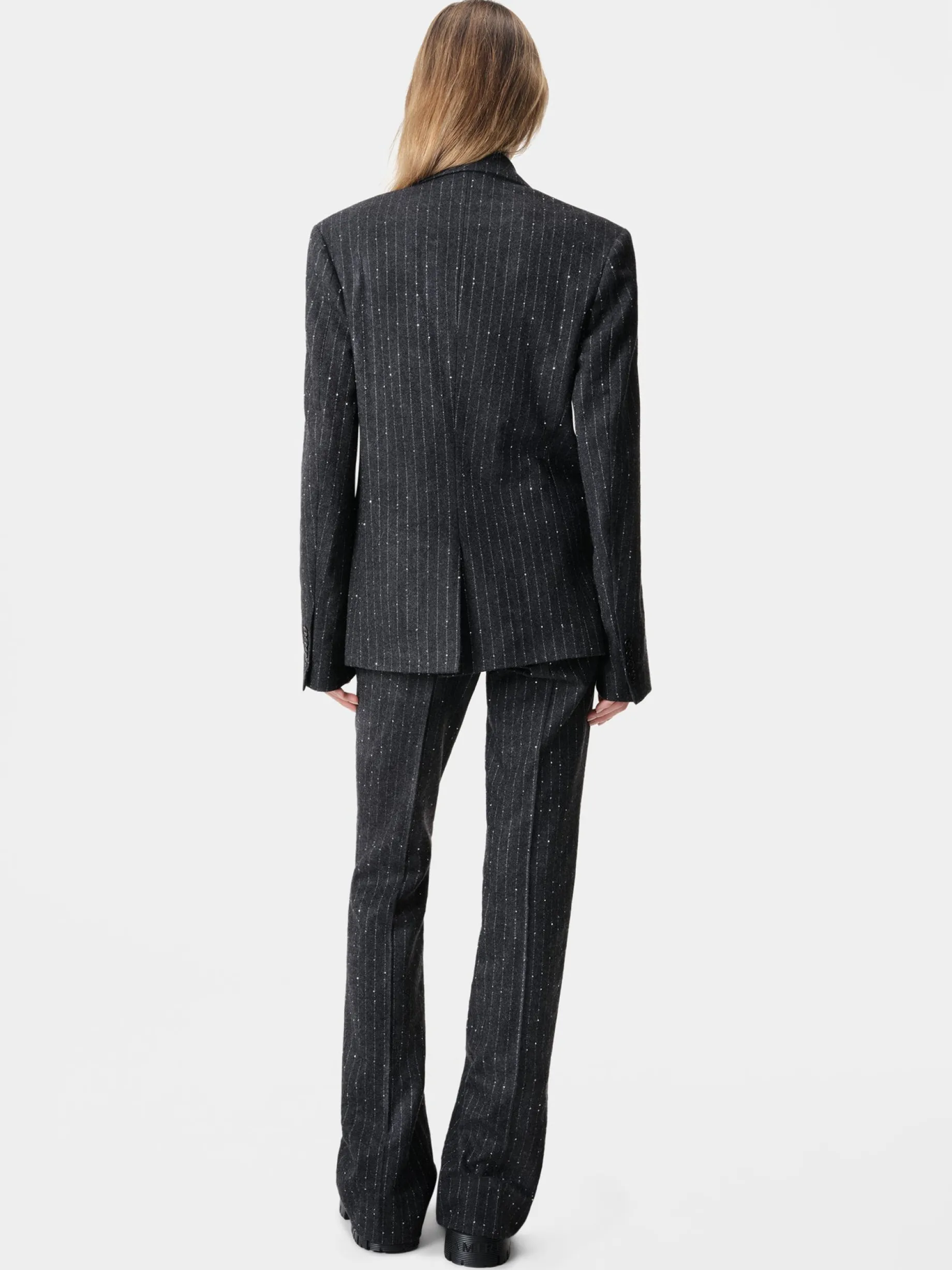 WOMEN'S SEQUIN PINSTRIPE KICK FLARE