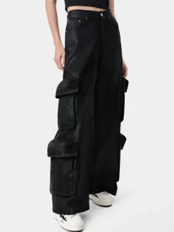 WOMEN'S WAXED BAGGY CARGO JEAN