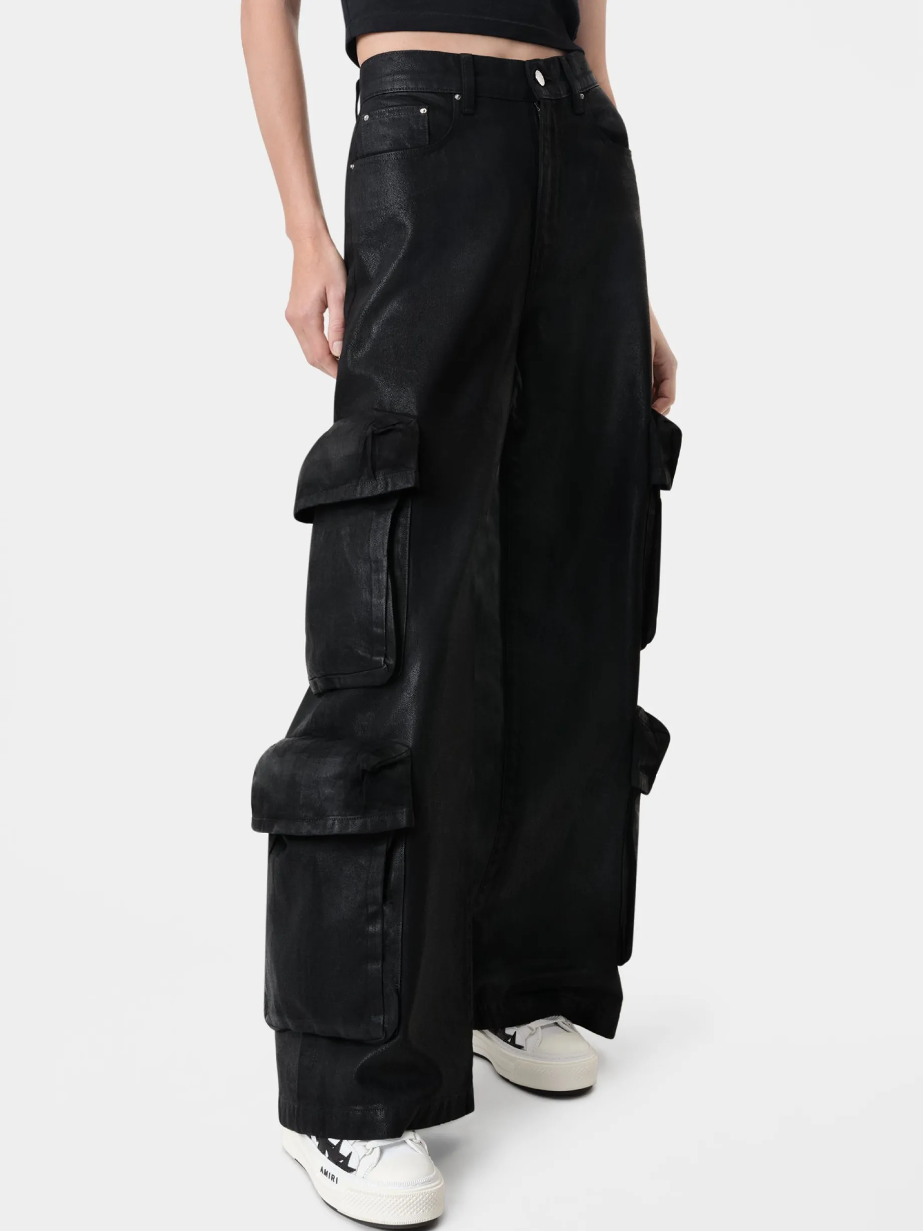 WOMEN'S WAXED BAGGY CARGO JEAN