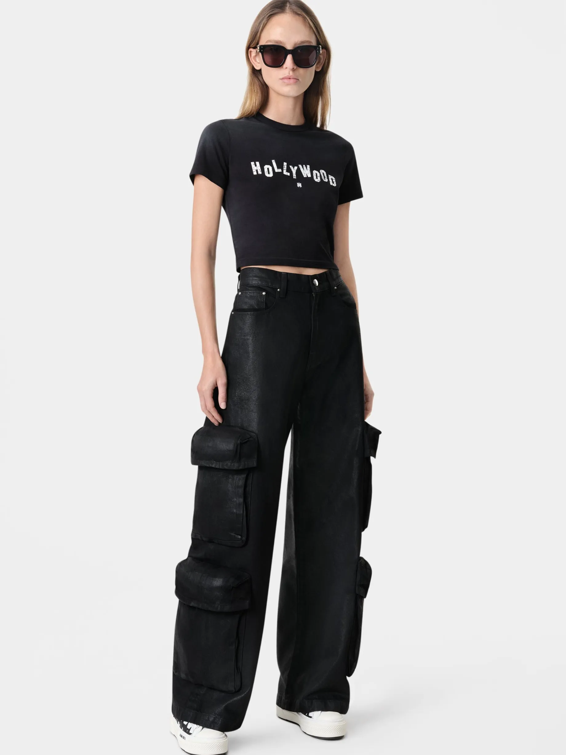 WOMEN'S WAXED BAGGY CARGO JEAN