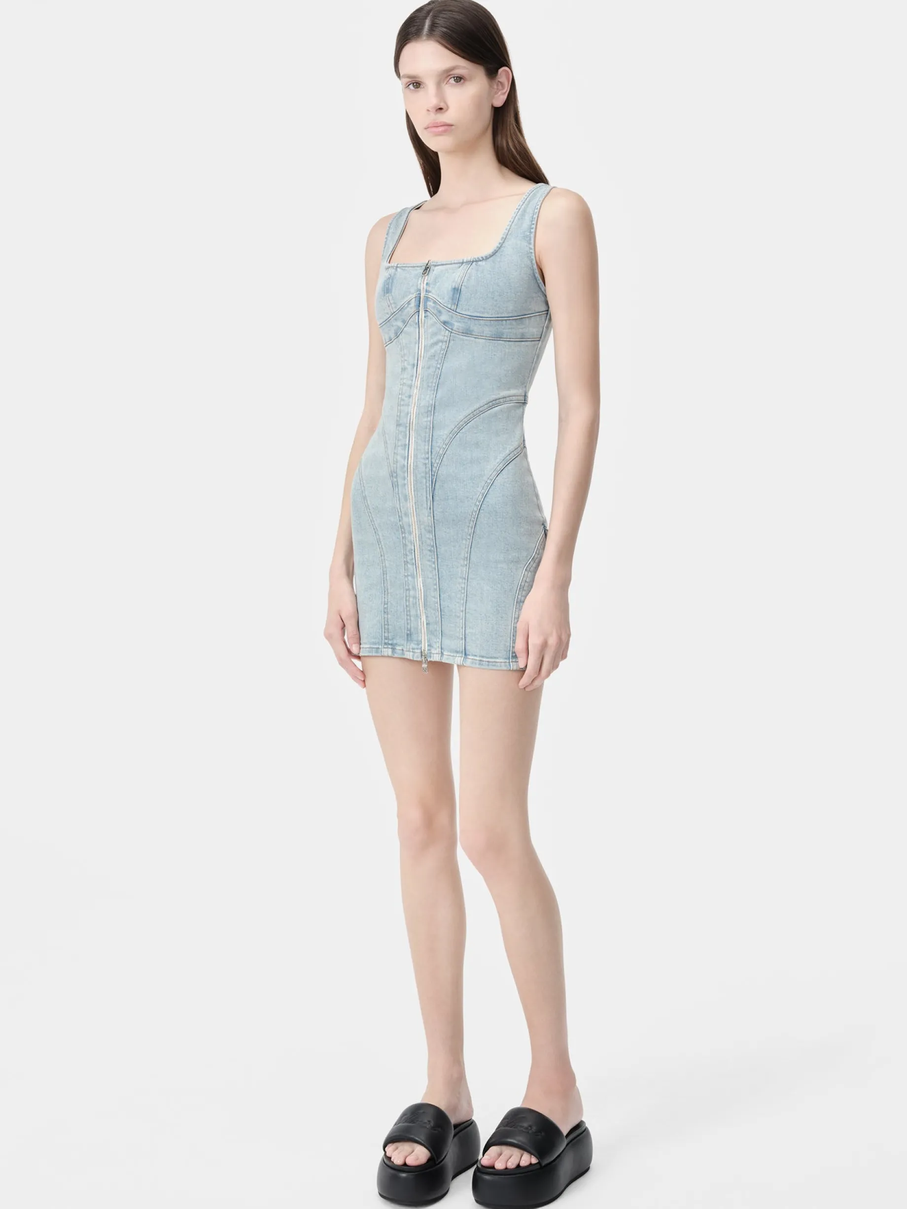 WOMEN'S ZIP CORSET DRESS